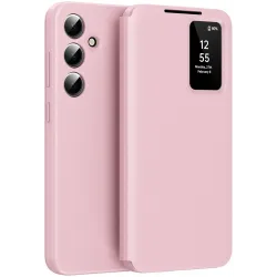 Phonesta Smart Window Book Wallet Klapphülle für Samsung Galaxy A55 - Rosa