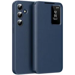 Phonesta Smart Window Book Wallet Klapphülle für Samsung Galaxy S24 FE - Dunkelblau