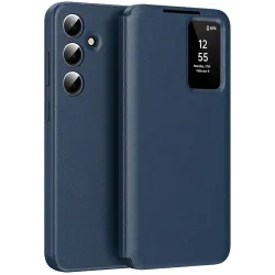 Phonesta Smart Window Book Wallet Klapphülle für Samsung Galaxy A36/A56 - Dunkelblau