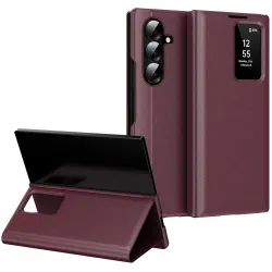 Phonesta Smart Window Book Wallet Klapphülle für Samsung Galaxy Z Fold 7 - Bordeaux