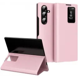 Phonesta Smart Window Book Wallet Klapphülle für Samsung Galaxy Z Fold 7 - Rosa