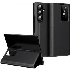 Phonesta Smart Window Book Wallet Klapphülle für Samsung Galaxy Z Fold 7 - Schwarz