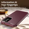 Phonesta Smart Window Book Wallet Klapphülle für Samsung Galaxy S25 FE - Bordeaux 5