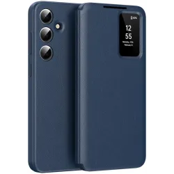 Phonesta Smart Window Book Wallet Klapphülle für Samsung Galaxy S25 FE - Dunkelblau