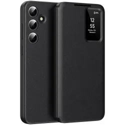 Phonesta Smart Window Book Wallet Klapphülle für Samsung Galaxy S25 FE - Schwarz