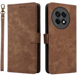 Phonesta Vintage Skin Book Wallet Klapphülle für OnePlus 13R - Braun