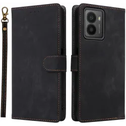 Phonesta Vintage Skin Book Wallet Klapphülle für HMD Fusion/Fusion X1 - Schwarz