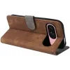 Phonesta Vintage Skin Book Wallet Klapphülle für Google Pixel 9 / 9 Pro - Braun 4