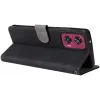 Phonesta Vintage Skin Book Wallet Klapphülle für Motorola Edge 50 Fusion - Schwarz 4