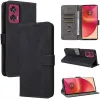 Phonesta Vintage Skin Book Wallet Klapphülle für Motorola Edge 50 Fusion - Schwarz 6