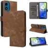 Phonesta Vintage Skin Book Wallet Klapphülle für Motorola Moto G04 / G04s / G24 / G24 Power / E14 - Braun 8