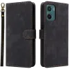 Phonesta Vintage Skin Book Wallet Klapphülle für Motorola Moto G05 / Moto E15 - Schwarz