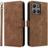 Phonesta Vintage Skin Book Wallet Klapphülle für Motorola Moto G17/G17 Power/G15/G15 Power - Braun