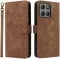 Phonesta Vintage Skin Book Wallet Klapphülle für Motorola Moto G17/G17 Power/G15/G15 Power - Braun