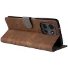 Phonesta Vintage Skin Book Wallet Klapphülle für Motorola Moto G75 - Braun 4