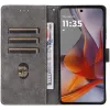 Phonesta Vintage Skin Book Wallet Klapphülle für Motorola Moto G75 - Schwarz 2