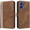 Phonesta Vintage Skin Book Wallet Klapphülle für Motorola Moto G85 - Braun