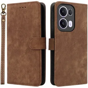 Phonesta Vintage Skin Book Wallet Klapphülle für Oppo Reno13 Pro - Braun