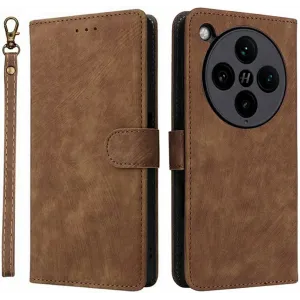 Phonesta Vintage Skin Book Wallet Klapphülle für Oppo Find X8 Pro - Braun