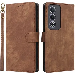 Phonesta Vintage Skin Book Wallet Klapphülle für Oppo A80 - Braun