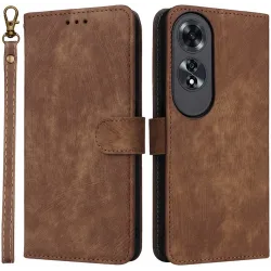 Phonesta Vintage Skin Book Wallet Klapphülle für Oppo A60 4G - Braun