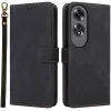 Phonesta Vintage Skin Book Wallet Klapphülle für Oppo A60 4G - Schwarz