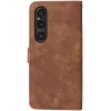 Phonesta Vintage Skin Book Wallet Klapphülle für Sony Xperia 1 VI - Braun 7