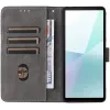 Phonesta Vintage Skin Book Wallet Klapphülle für Sony Xperia 10 VI - Schwarz 2
