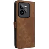 Phonesta Vintage Skin Book Wallet Klapphülle für Realme GT 7 Pro - Braun 8
