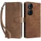 Phonesta Vintage Skin Book Wallet Klapphülle für HONOR 90 Smart/X7b - Braun