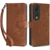 Phonesta Vintage Skin Book Wallet Klapphülle für HONOR 90 - Braun
