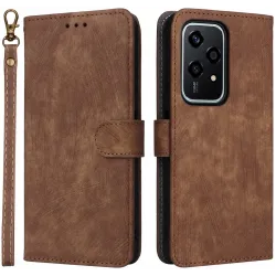 Phonesta Vintage Skin Book Wallet Klapphülle für HONOR 200 Lite - Braun