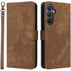Phonesta Vintage Skin Book Wallet Klapphülle für Samsung Galaxy A26 - Braun