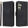 Phonesta Vintage Skin Book Wallet Klapphülle für Samsung Galaxy S25 Plus - Schwarz