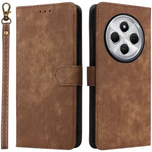 Phonesta Vintage Skin Book Wallet Klapphülle für Xiaomi Redmi 14C / Xiaomi Poco C75 - Braun