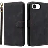 Phonesta Vintage Skin Book Wallet Klapphülle für Apple iPhone 17e/16e - Schwarz