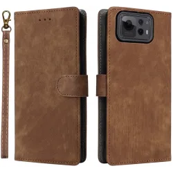 Phonesta Vintage Skin Book Wallet Klapphülle für Asus Zenfone 12 Ultra - Braun