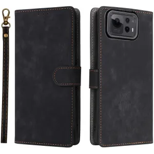 Phonesta Vintage Skin Book Wallet Klapphülle für Asus Zenfone 12 Ultra - Schwarz