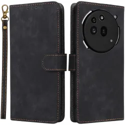 Phonesta Vintage Skin Book Wallet Klapphülle für Nothing Phone (3a) Pro - Schwarz