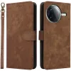 Phonesta Vintage Skin Book Wallet Klapphülle für Xiaomi Poco F7 Pro/F7 Ultra - Braun