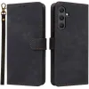 Phonesta Vintage Skin Book Wallet Klapphülle für Samsung Galaxy A25 - Schwarz