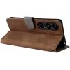Phonesta Vintage Skin Book Wallet Klapphülle für Sony Xperia 1 VII - Braun 4
