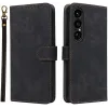 Phonesta Vintage Skin Book Wallet Klapphülle für Sony Xperia 1 VII - Schwarz