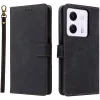 Phonesta Vintage Skin Book Wallet Klapphülle für Xiaomi Poco M7 Pro - Schwarz