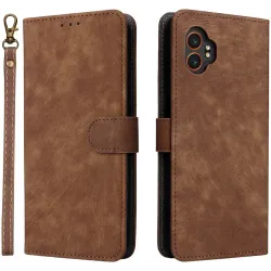 Phonesta Vintage Skin Book Wallet Klapphülle für Samsung Galaxy Xcover 7 Pro - Braun