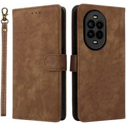 Phonesta Vintage Skin Book Wallet Klapphülle für Huawei nova 13 Pro - Braun