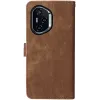 Phonesta Vintage Skin Book Wallet Klapphülle für HONOR 400 - Braun 8