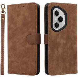 Phonesta Vintage Skin Book Wallet Klapphülle für HONOR 400 Pro - Braun