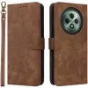 Phonesta Vintage Skin Book Wallet Klapphülle für Oppo Reno12 F/Reno12 FS - Braun