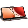 Phonesta Vintage Skin Book Wallet Klapphülle für Oppo Reno12 F/Reno12 FS - Braun 3